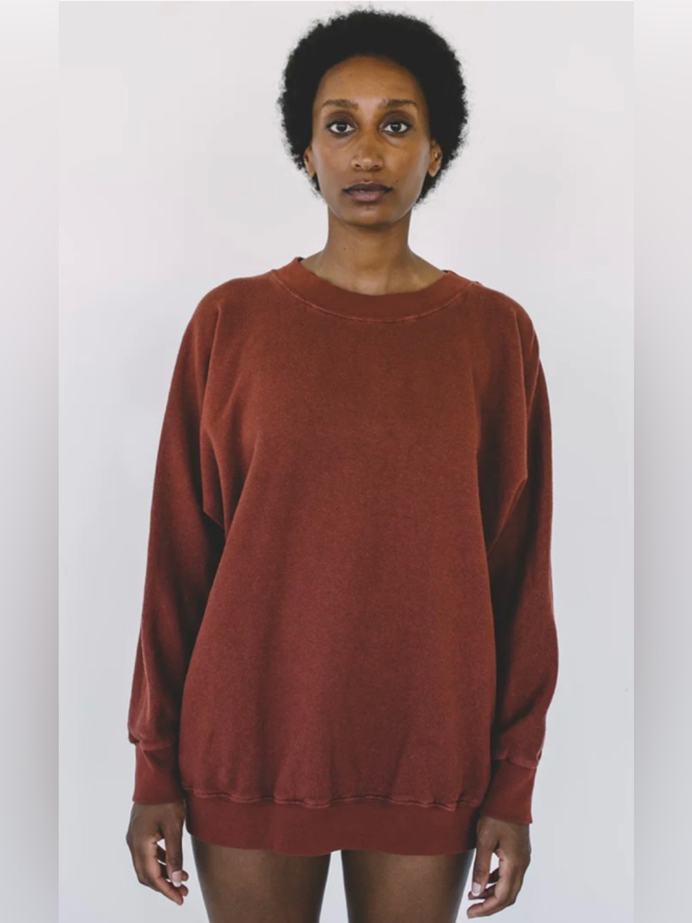 Aliya Wanek Tig Crewneck Sweatshirt in Sumac size 1